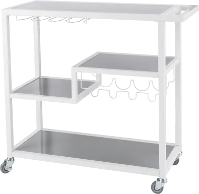 Zephs White Bar Cart