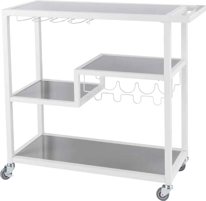 Zephs White Bar Cart
