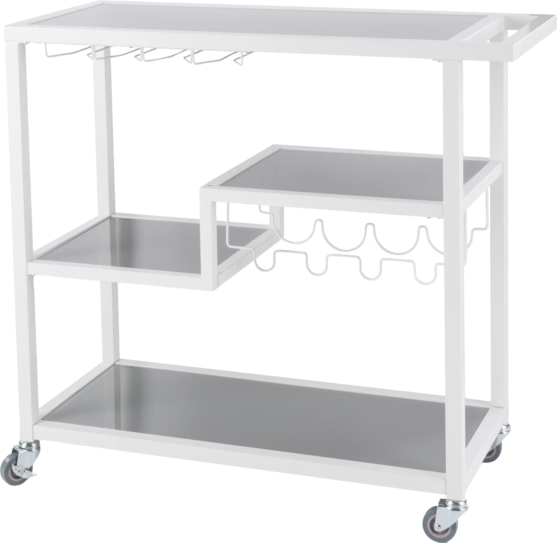 Zephs White Bar Cart