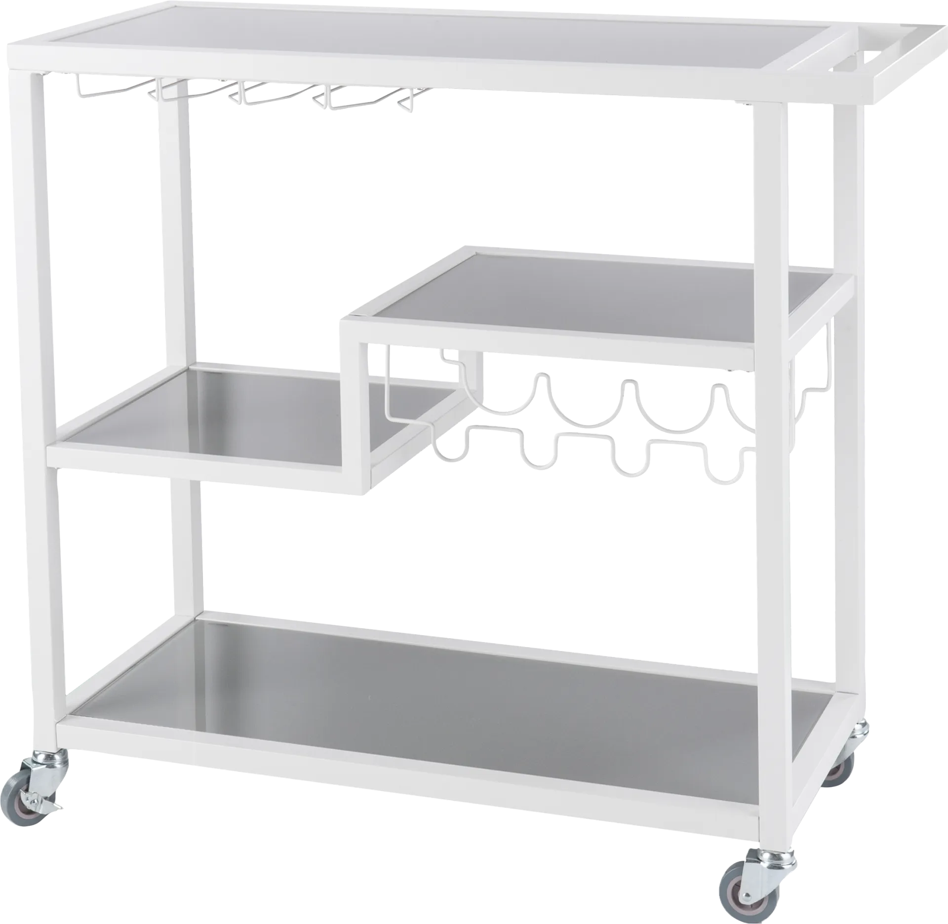 Zephs White Bar Cart - Image 1
