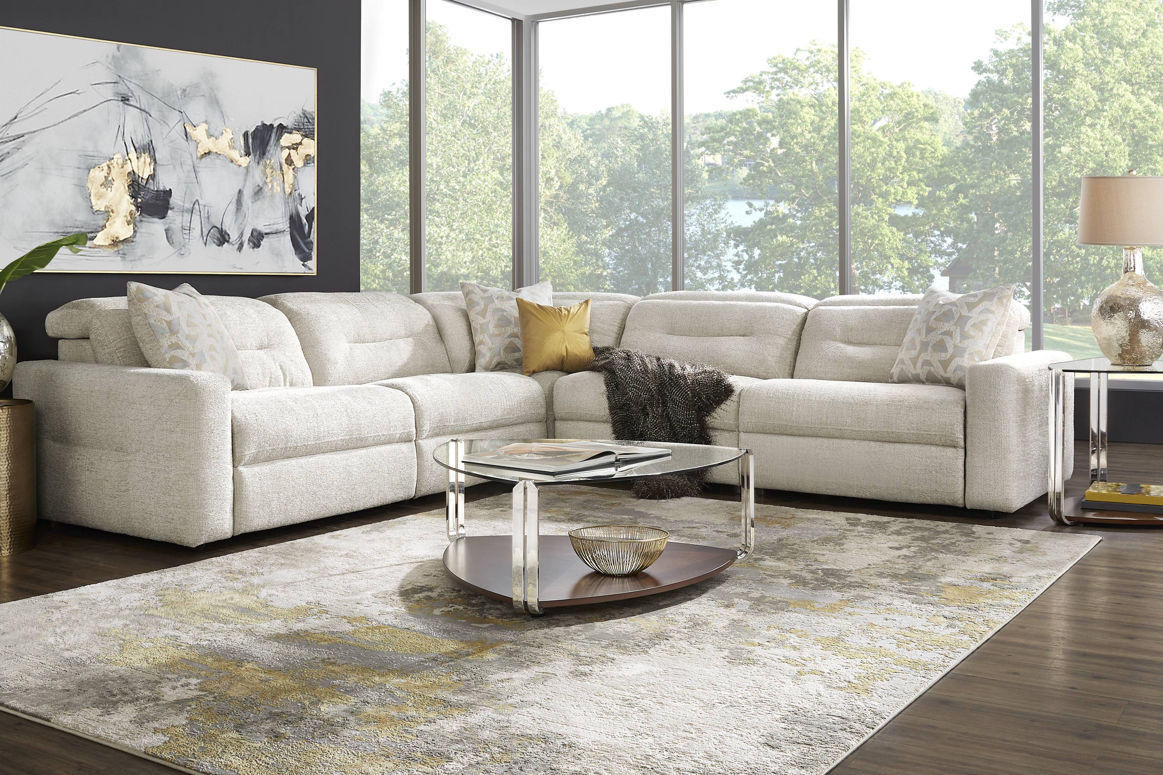 Belia Beige 8 Pc Dual Power Reclining Sectional Living Room - Thumbnail - Image 1