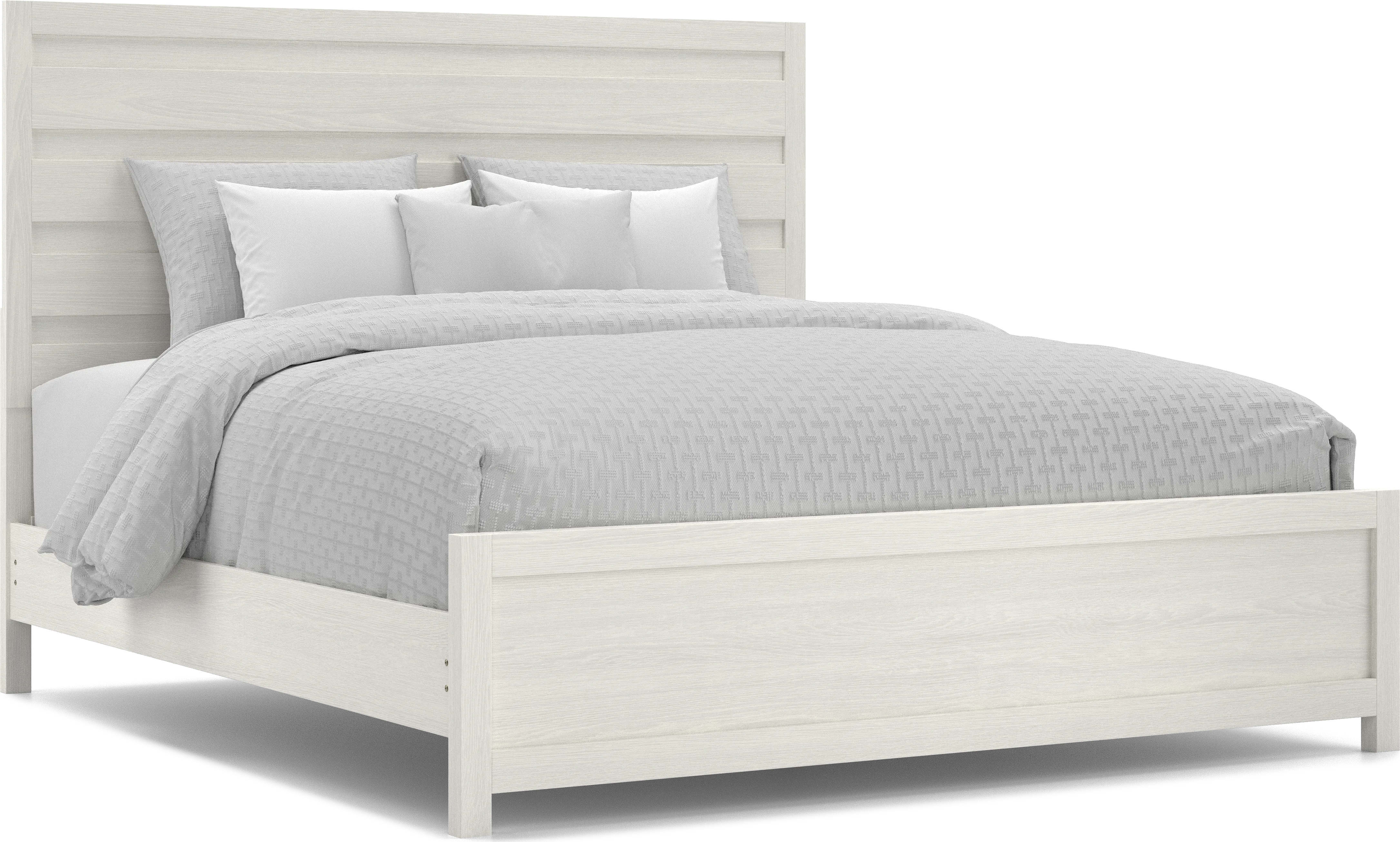 Barringer Place White 3 Pc King Panel Bed - Thumbnail - Image 1
