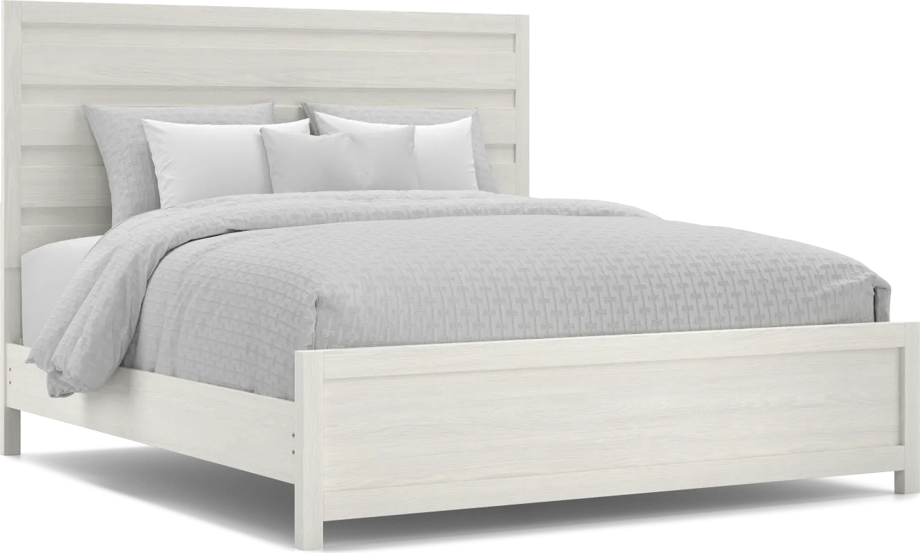 Barringer Place White 3 Pc King Panel Bed