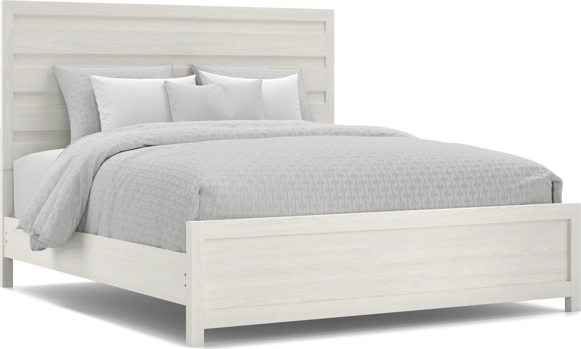 Barringer Place White 3 Pc King Panel Bed