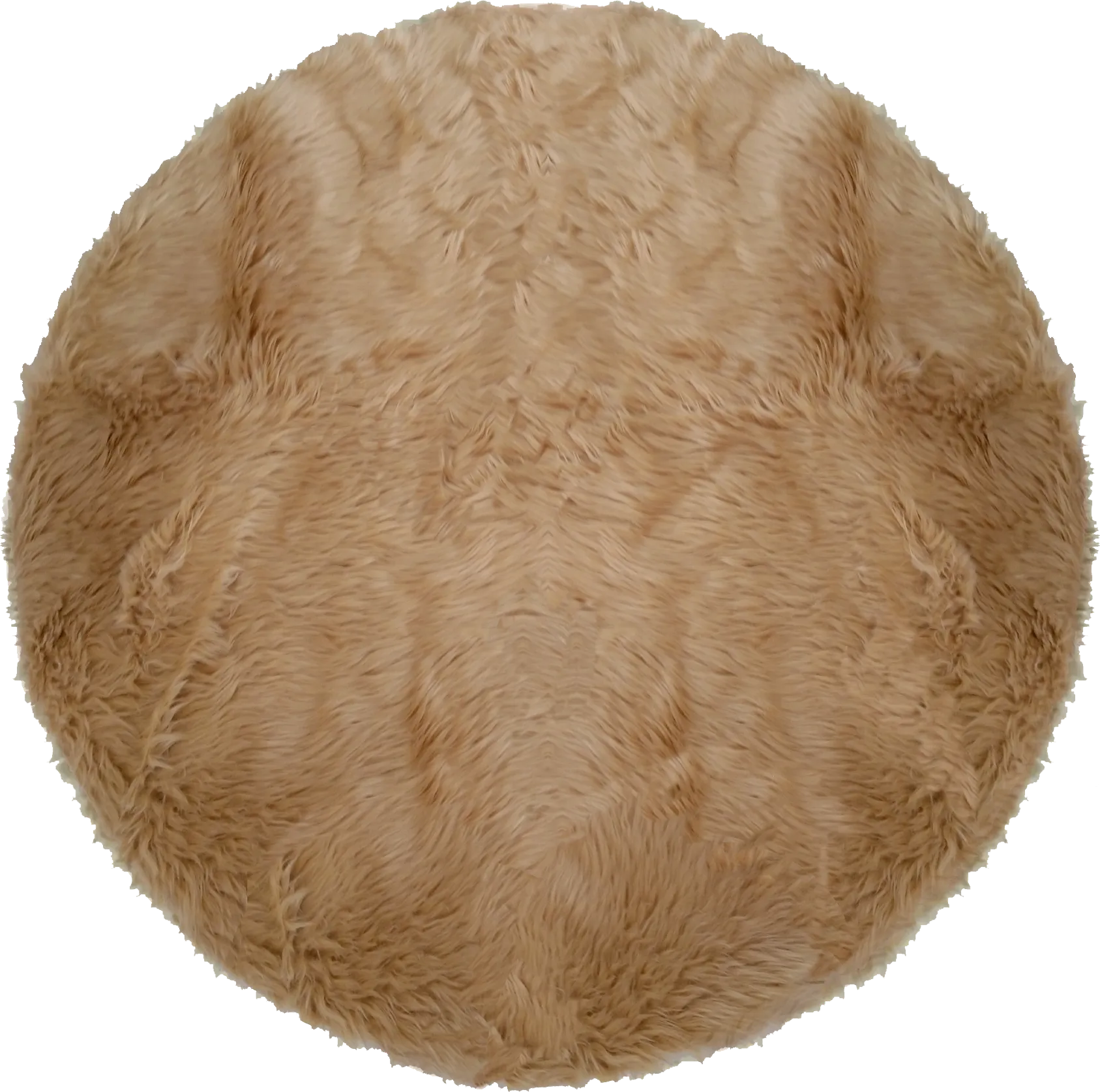 Kids Bear Cub Tan 4' Round Rug - Image 1
