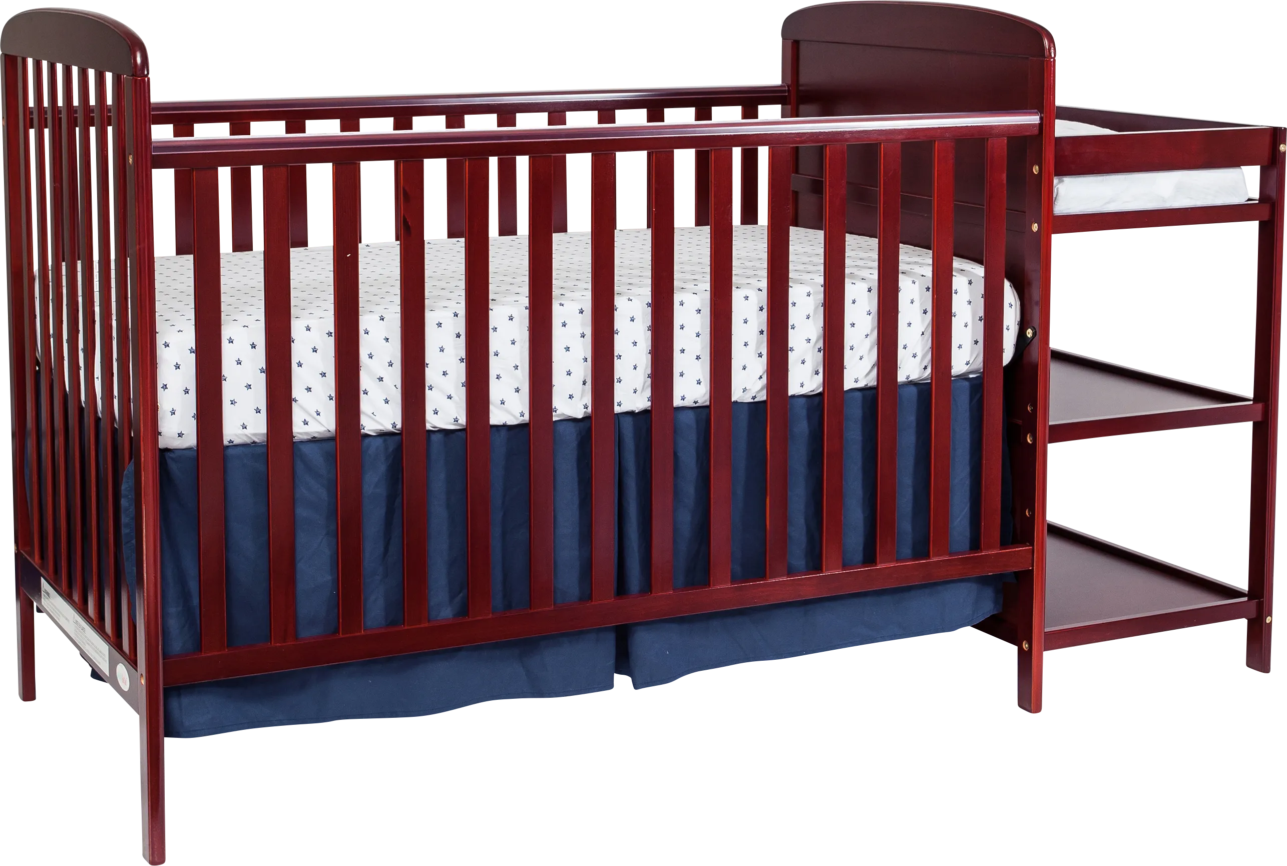 Kids Julian Park Brown Cherry Crib and Changer - Thumbnail - Image 1
