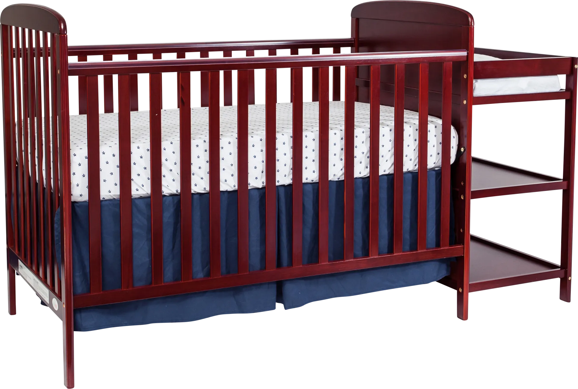 Kids Julian Park Brown Cherry Crib and Changer - Image 1