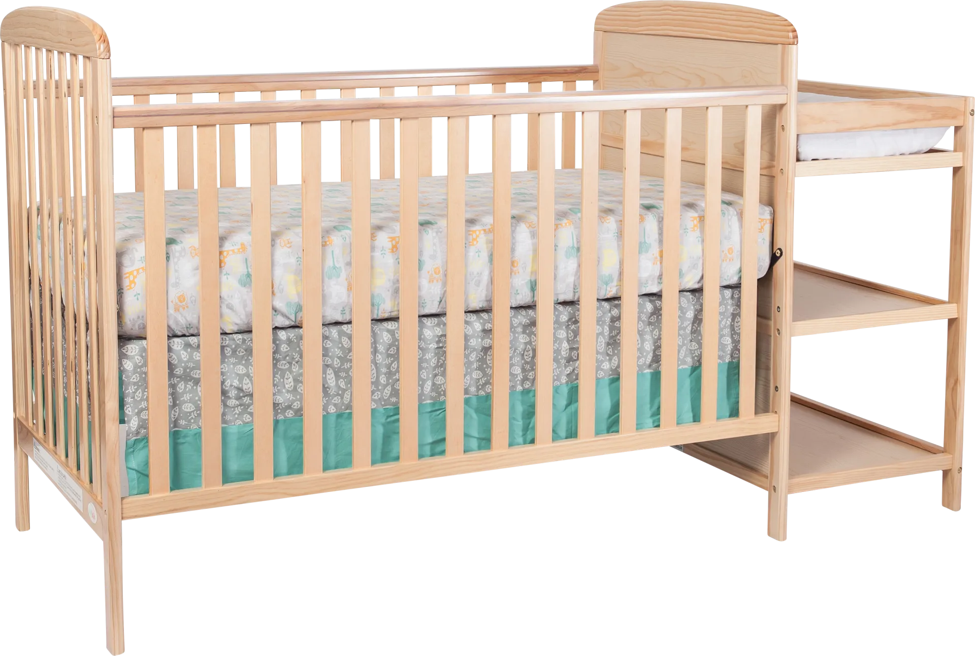 Kids Julian Park Natural Crib and Changer - Image 1