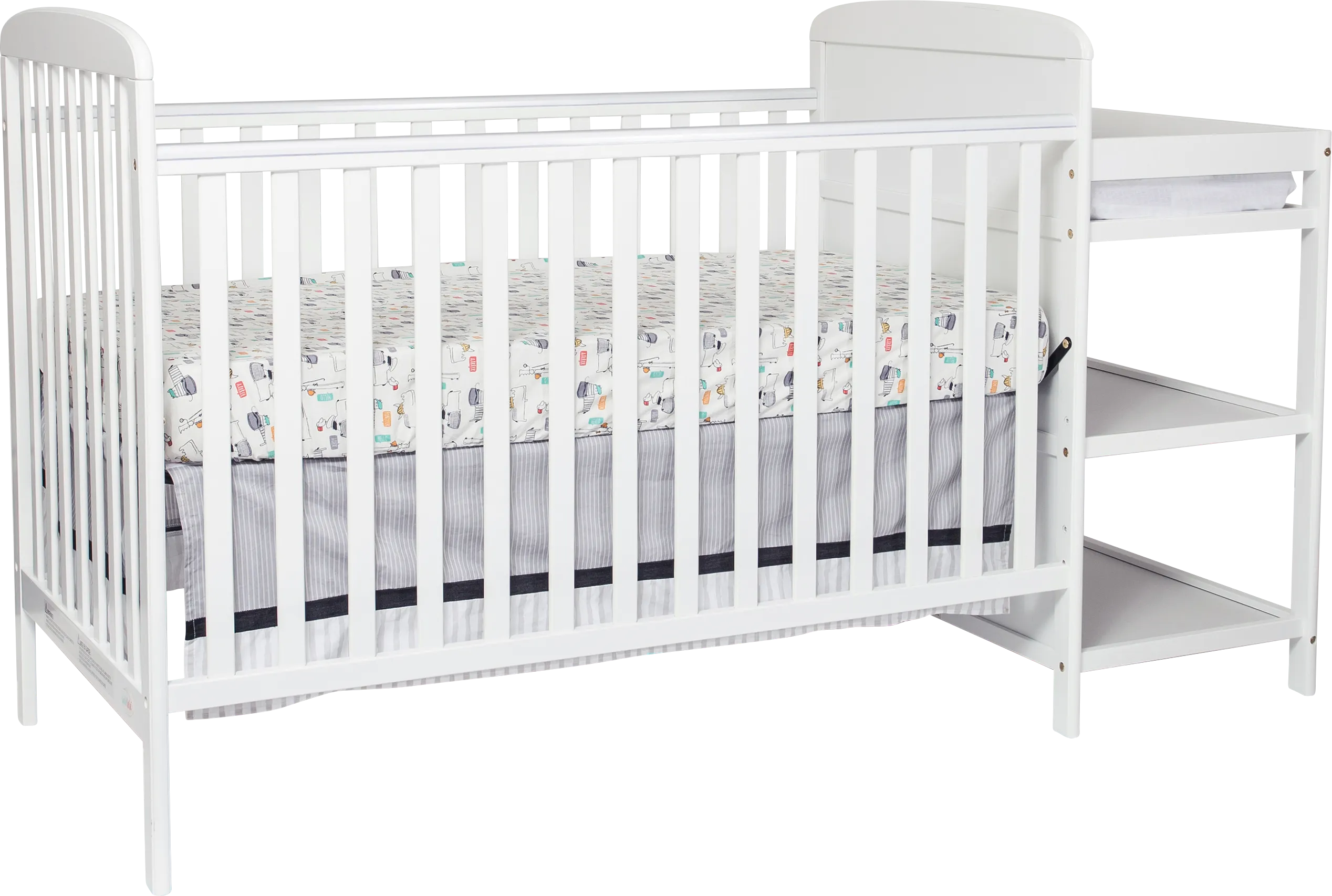 Kids Julian Park White Crib and Changer - Thumbnail - Image 1