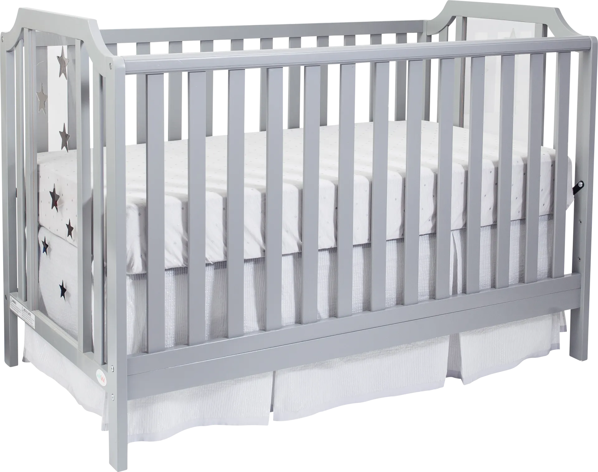 Kids Starry Grove Light Gray Convertible Crib - Image 1
