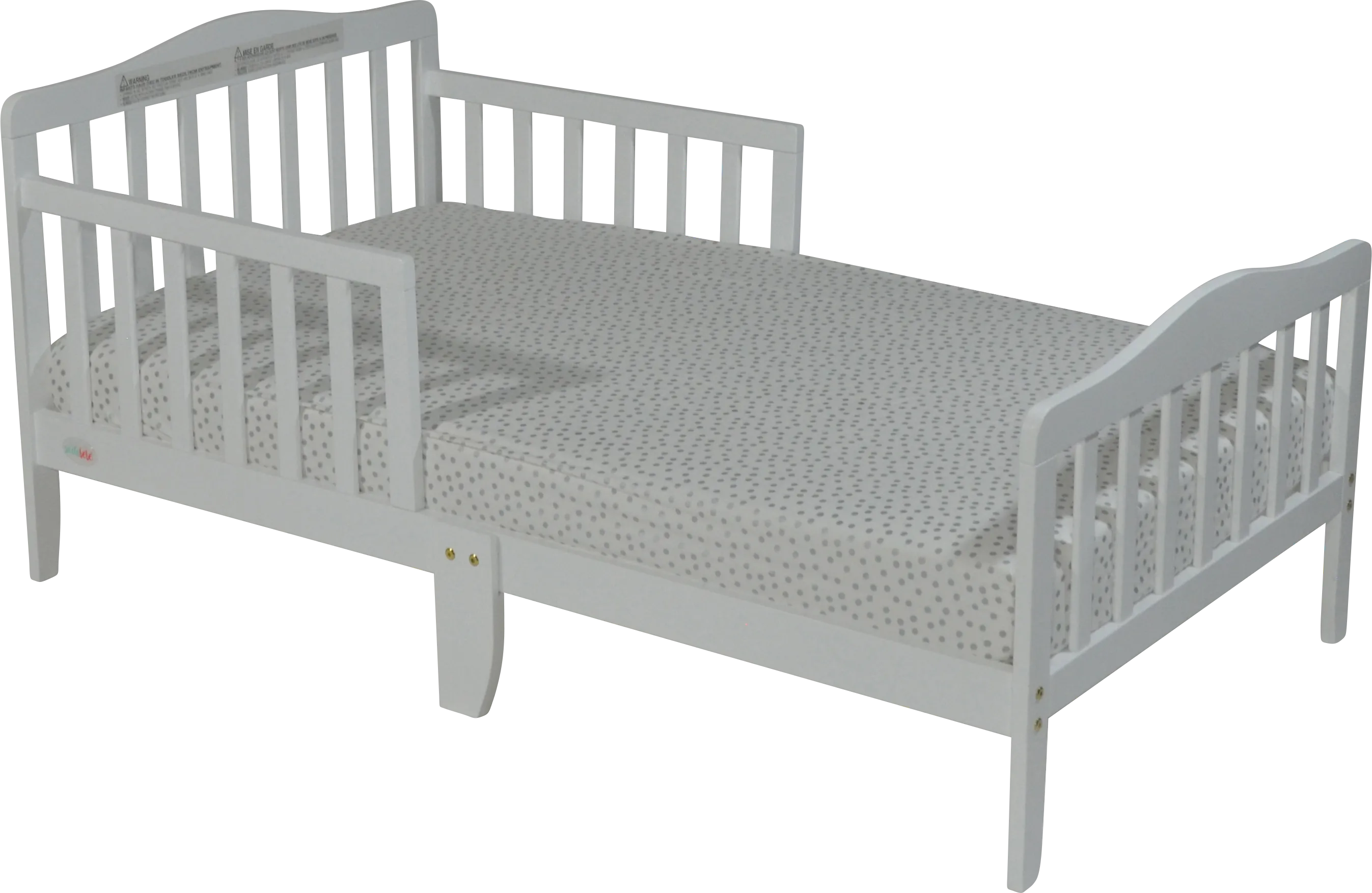 Kids Nealy White Toddler Bed - Thumbnail - Image 1
