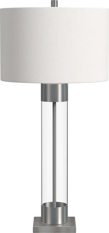 Lacera Edge Nickel Lamp