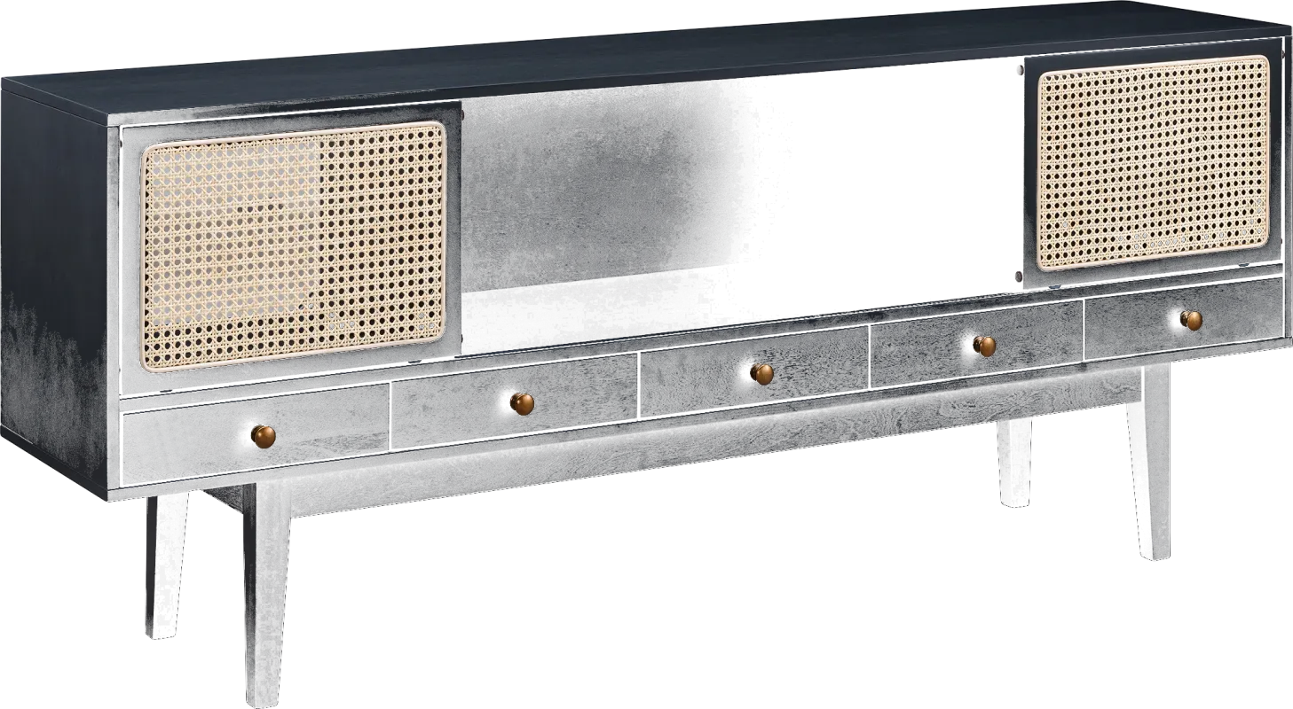 Simms Black 70 in. Console