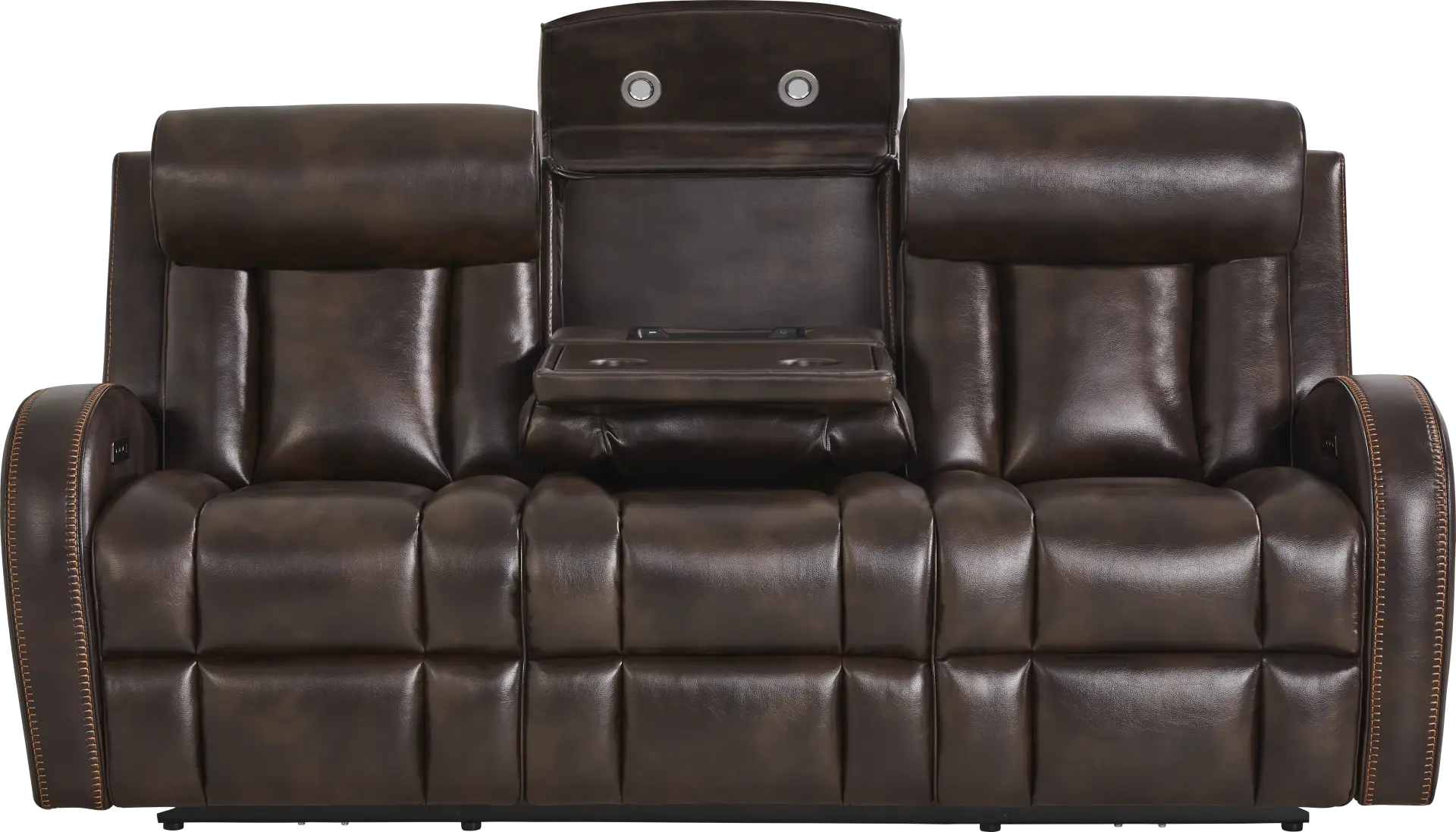 Copperfield Brown Dual Power Reclining Sofa