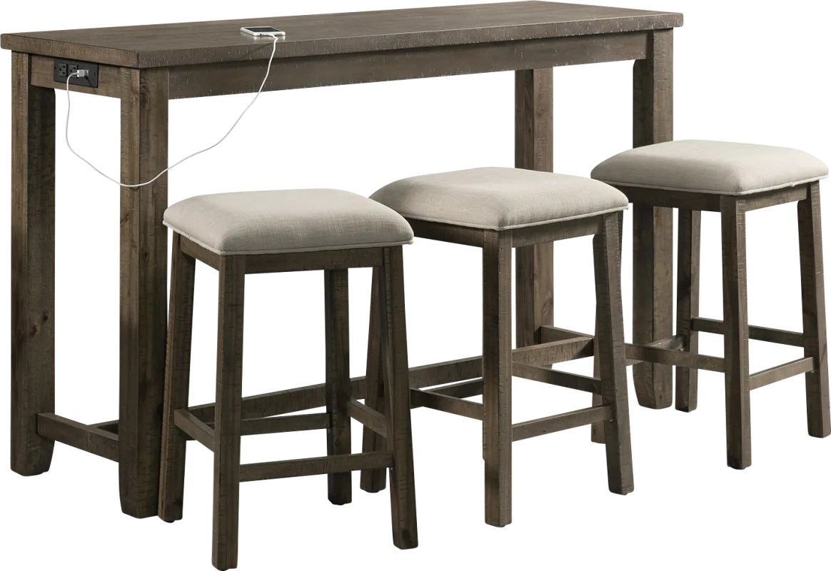Ampezo Gray Bar Table with Stools