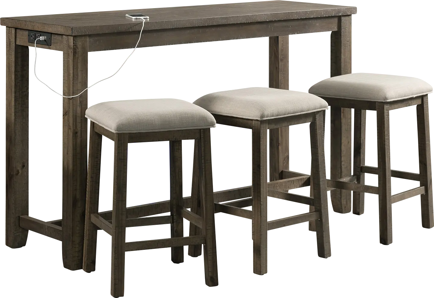 Ampezo Gray Bar Table with Stools