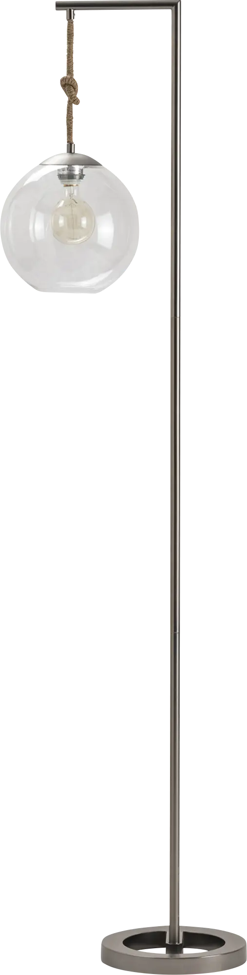 Summit Circle Gray Floor Lamp