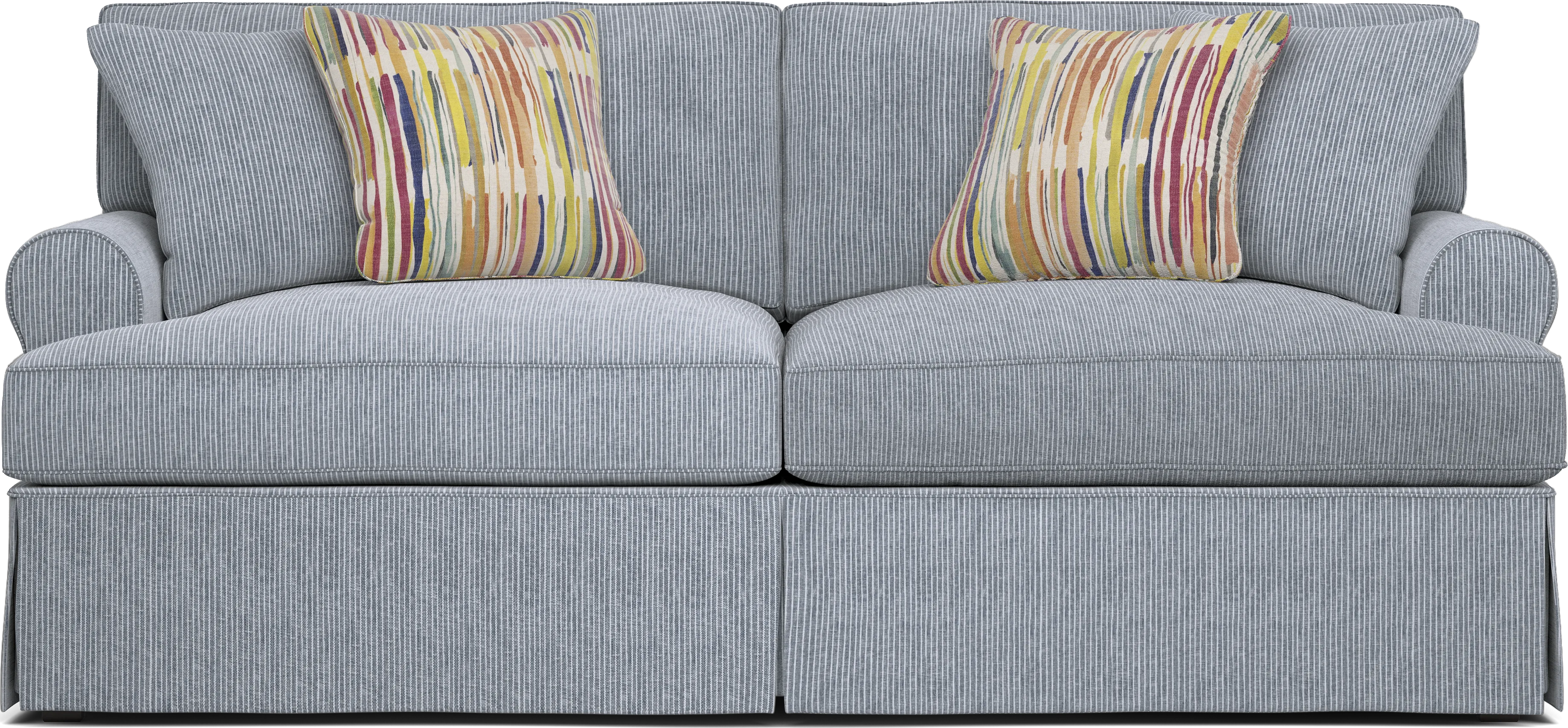 Beachside Walk Blue Denim Slipcover 7 Pc Living Room - Thumbnail - Image 2