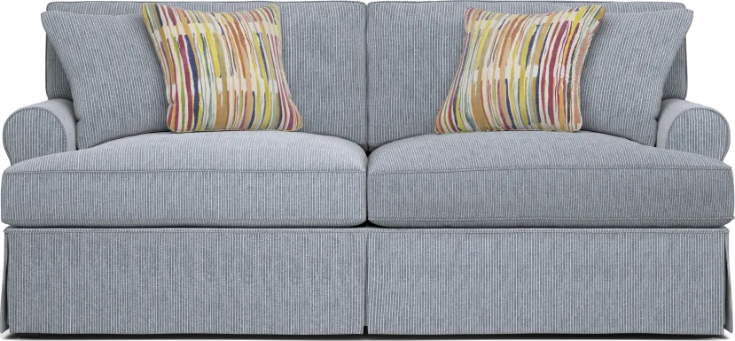 Beachside Walk Blue Denim Slipcover Sofa