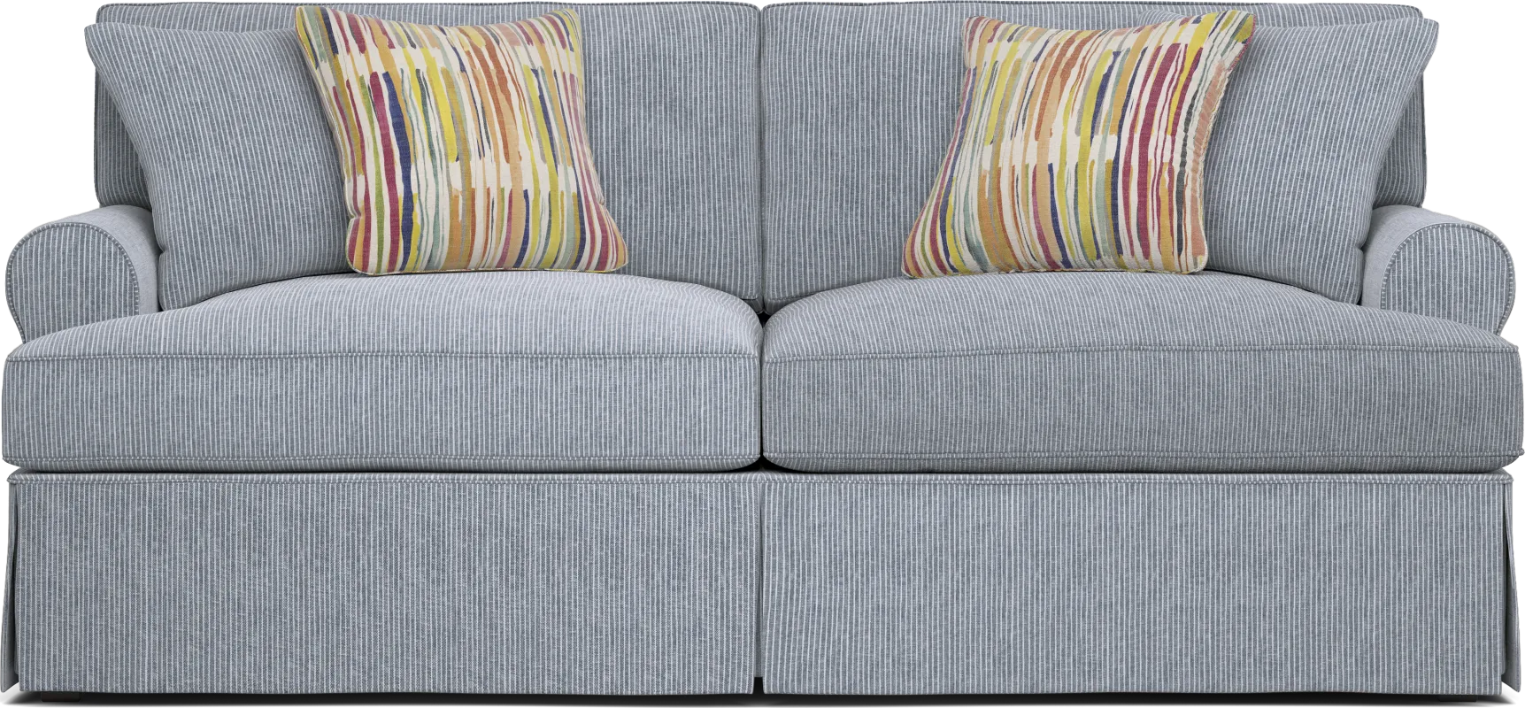 Beachside Walk Blue Denim Slipcover Sofa
