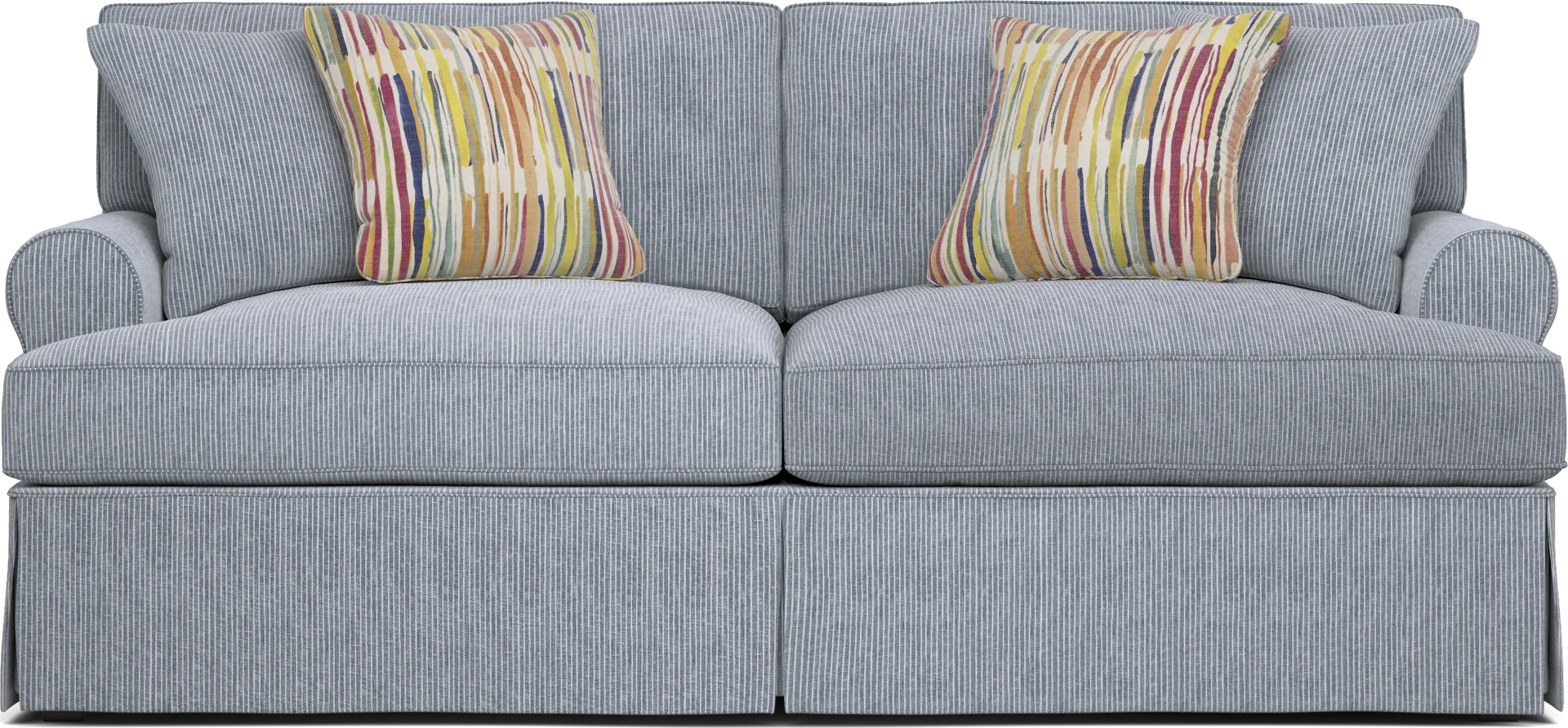 Beachside Walk Blue Denim Slipcover 7 Pc Living Room - Image 2