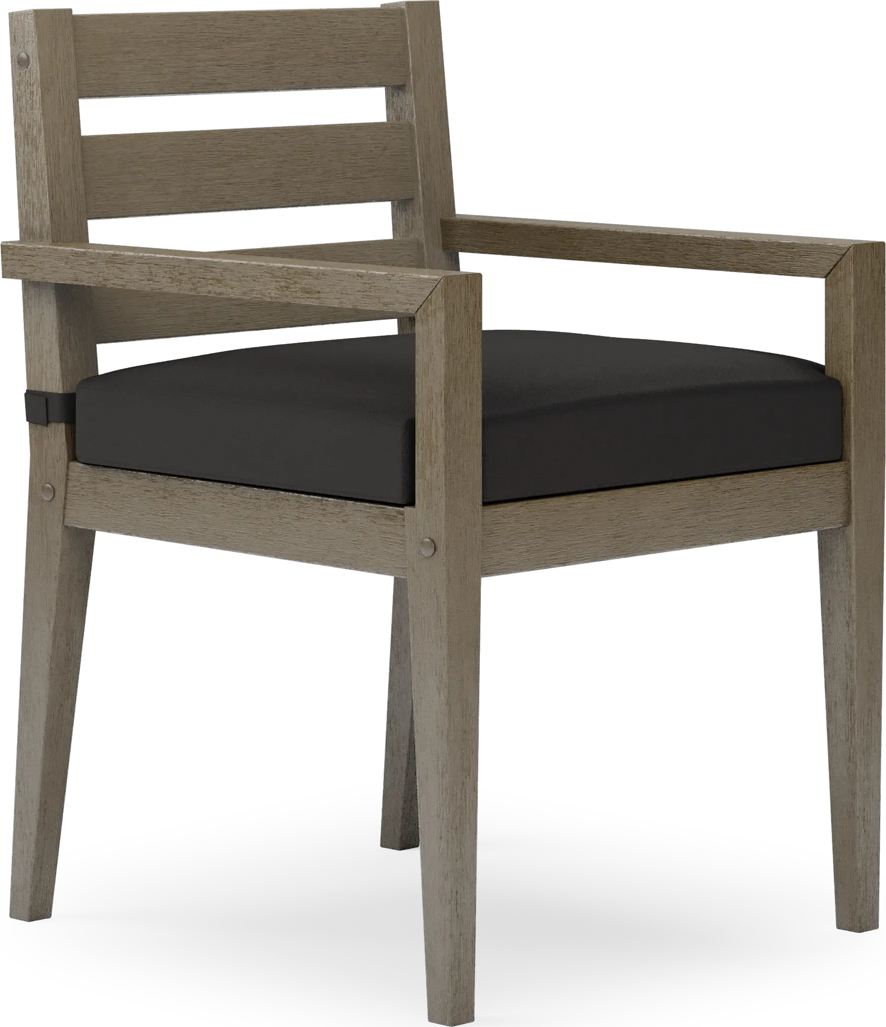 Lake Tahoe Gray Outdoor Arm Chair with Charcoal Cushion