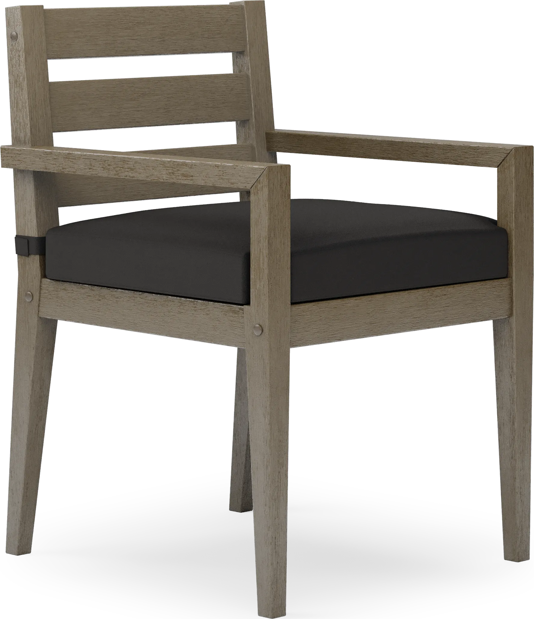 Lake Tahoe Gray Outdoor Arm Chair with Charcoal Cushion - Image 1