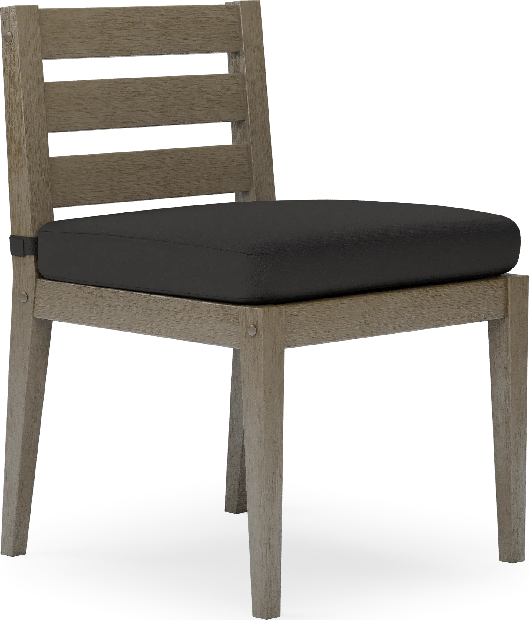 Cindy Crawford Home Lake Tahoe Gray Outdoor Side Chair with Charcoal Cushion - Image 2