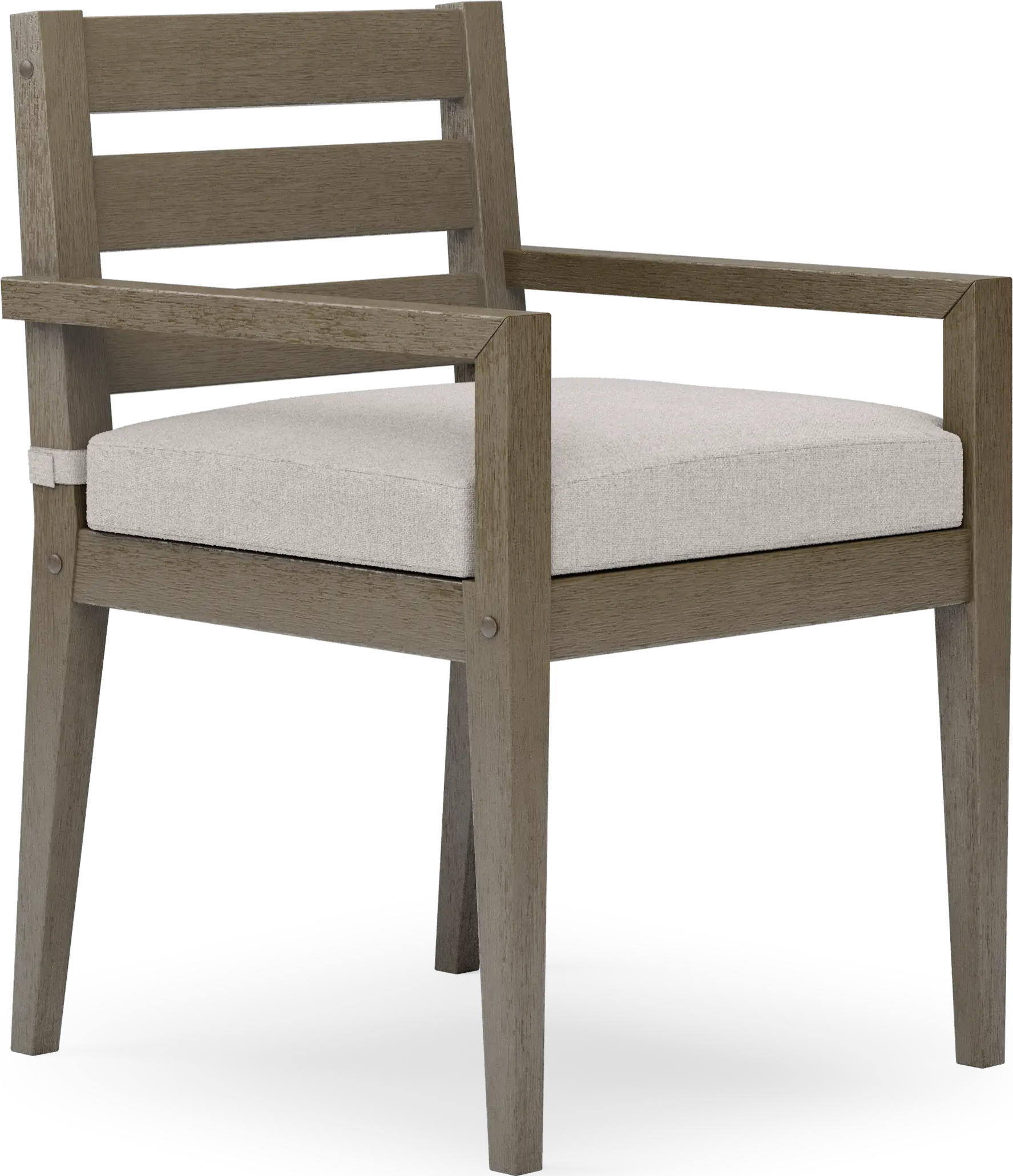 Lake Tahoe Gray Outdoor Arm Chair with Seagull Cushion
