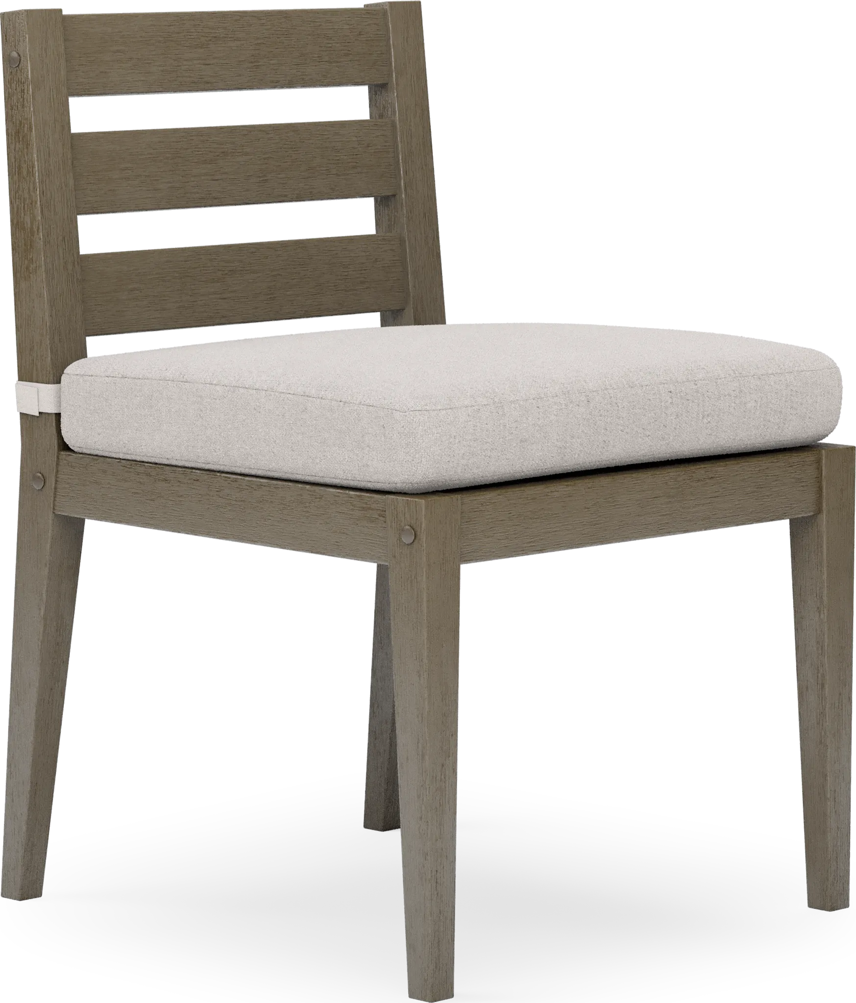 Lake Tahoe Gray Outdoor Side Chair with Seagull Cushion - Image 1