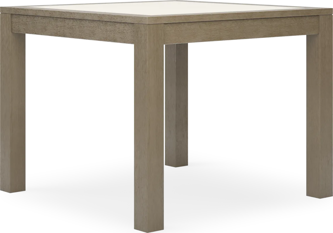 Lake Tahoe Gray Square Outdoor Dining Table