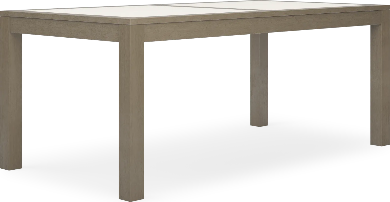 Lake Tahoe Gray Rectangle Outdoor Dining Table