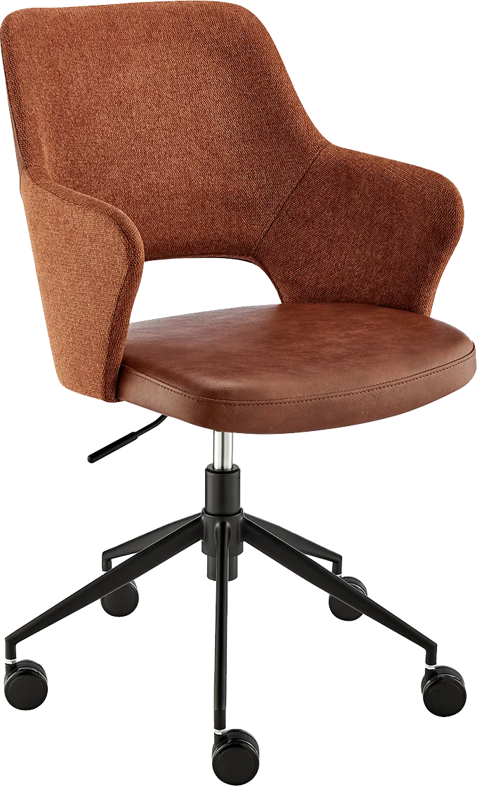Quiment Dark Brown Office Chair - Thumbnail - Image 1