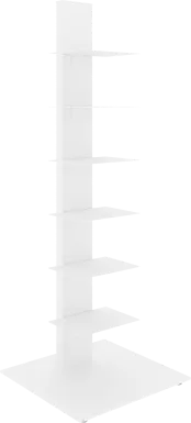 Lukens I White Bookcase Tower