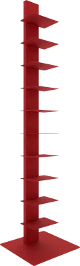 Lukens II Red Bookcase Tower
