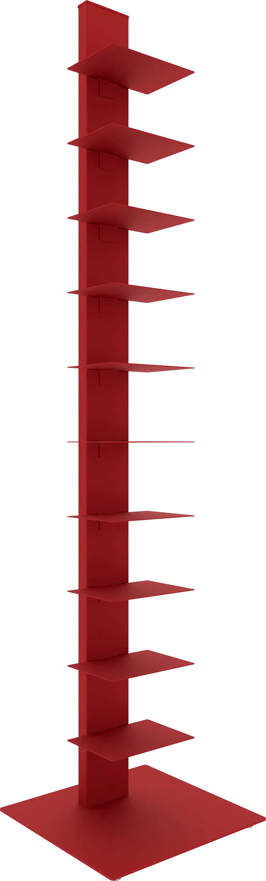 Lukens II Red Bookcase Tower