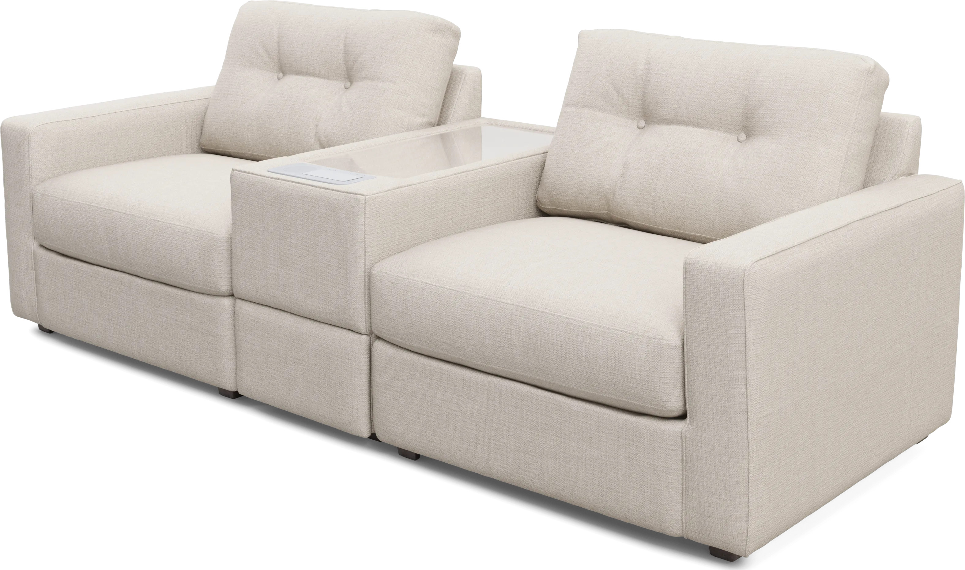 Oyster 3 Pc ModularOne with Media Console - Thumbnail - Image 1