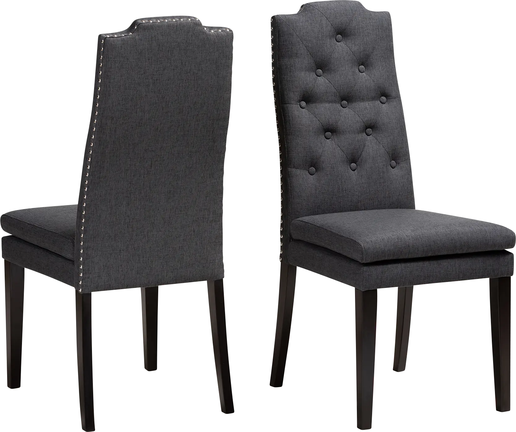 Delwood Charcoal Side Chair, Set of 2