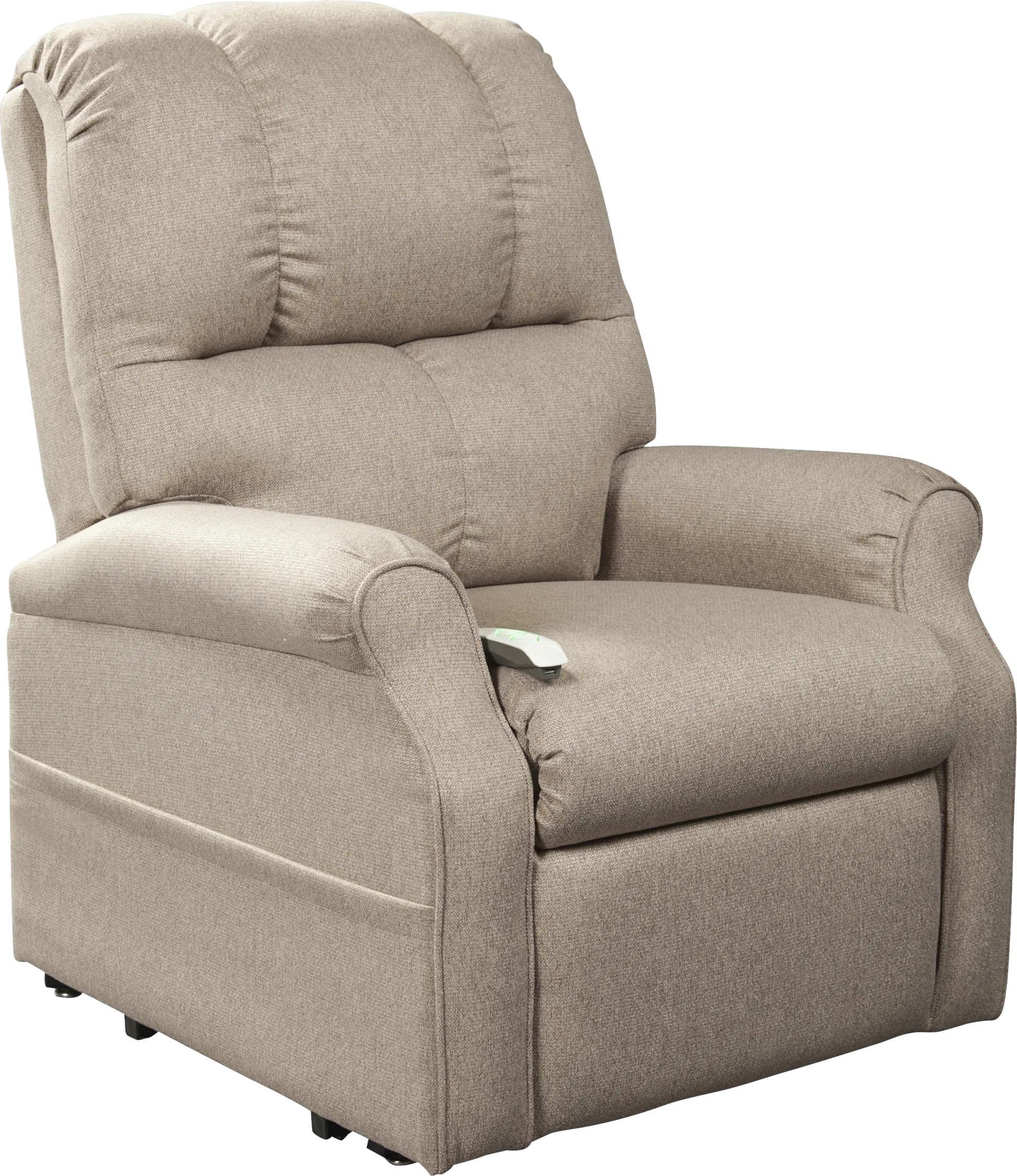 Pentonshire Beige Lift Chair Dual Power Recliner - Image 1