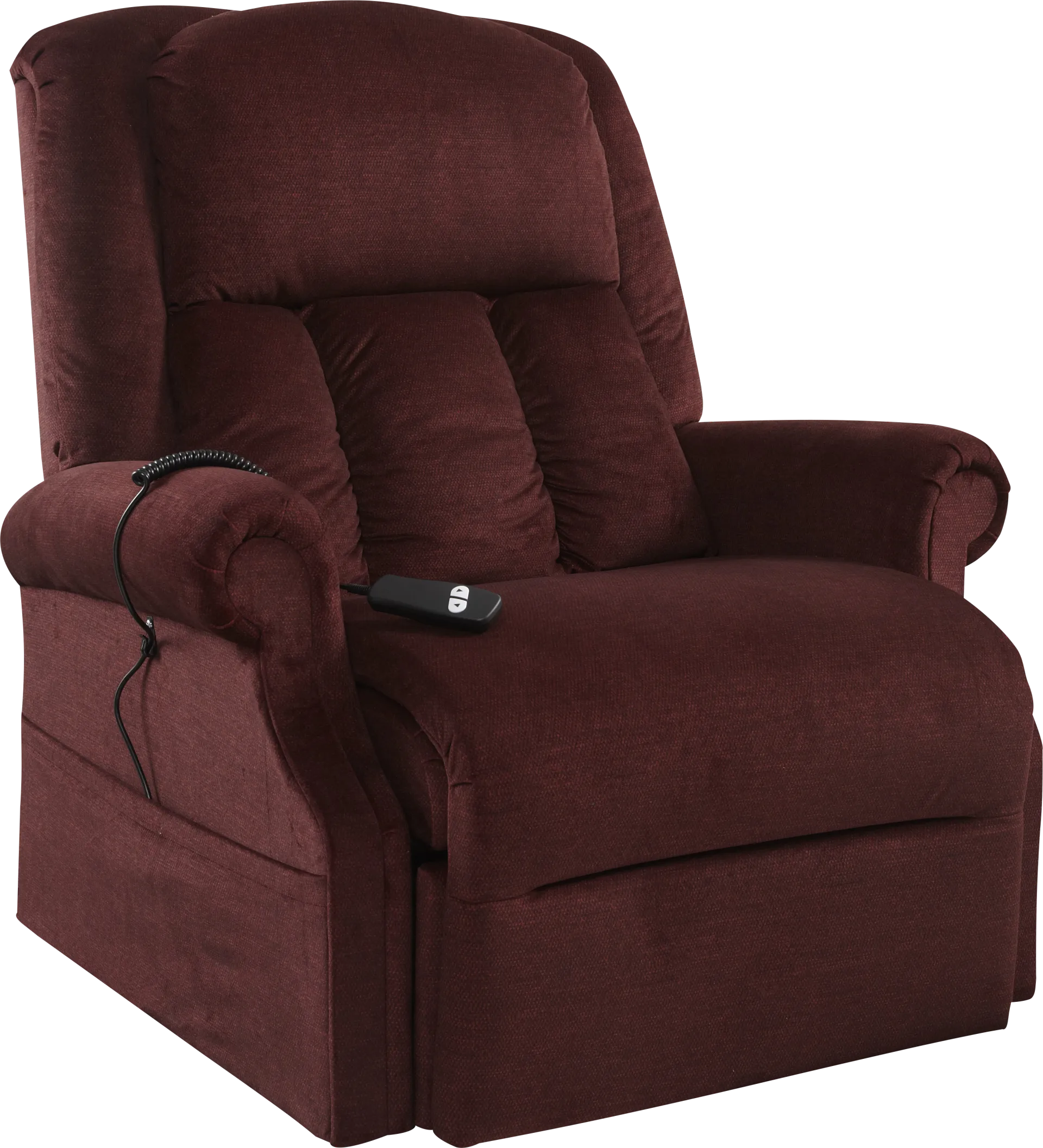 Lambeth Burgundy Lift Chair Power Recliner - Image 1
