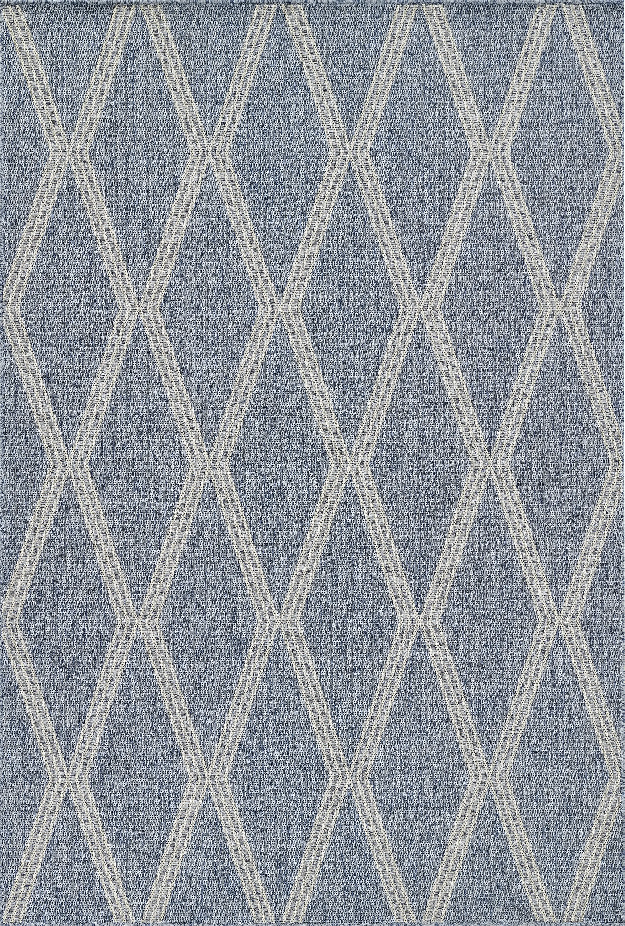 Capitello Blue 8' x 10' Indoor/Outdoor Rug - Thumbnail - Image 1
