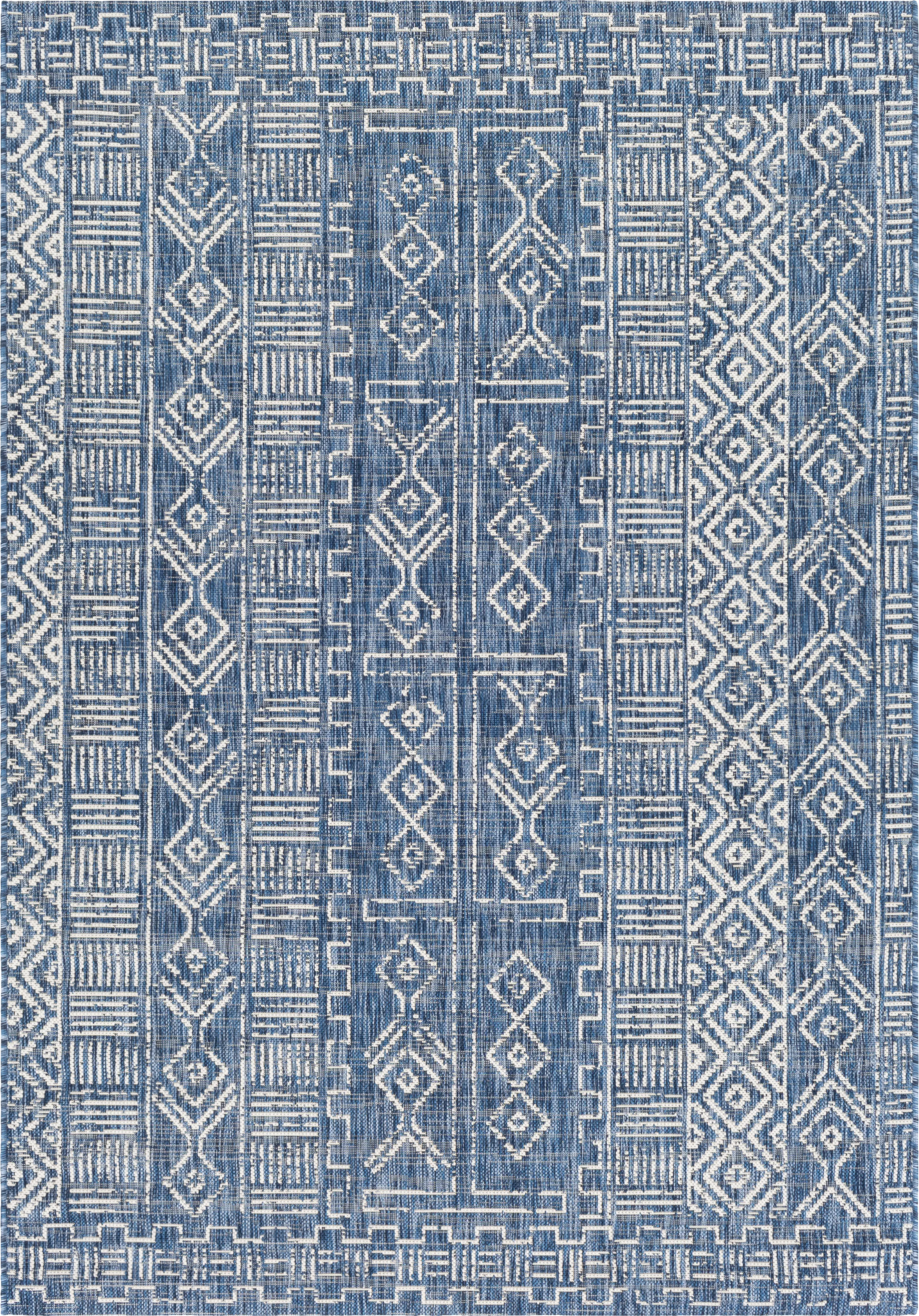Alturas Blue 6'7 x 9' Indoor/Outdoor Rug - Thumbnail - Image 1