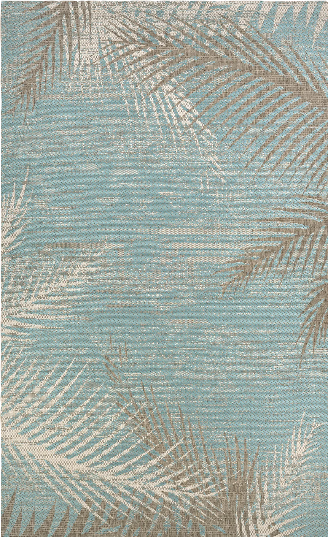Tropical Tide Aqua 7'10 x 10'9 Indoor/Outdoor Rug - Thumbnail - Image 1