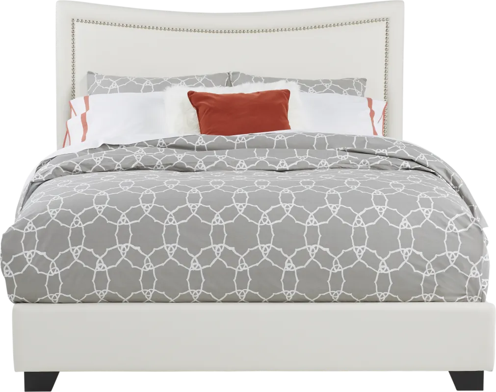 Genoa II Ivory 3 Pc King Upholstered Bed