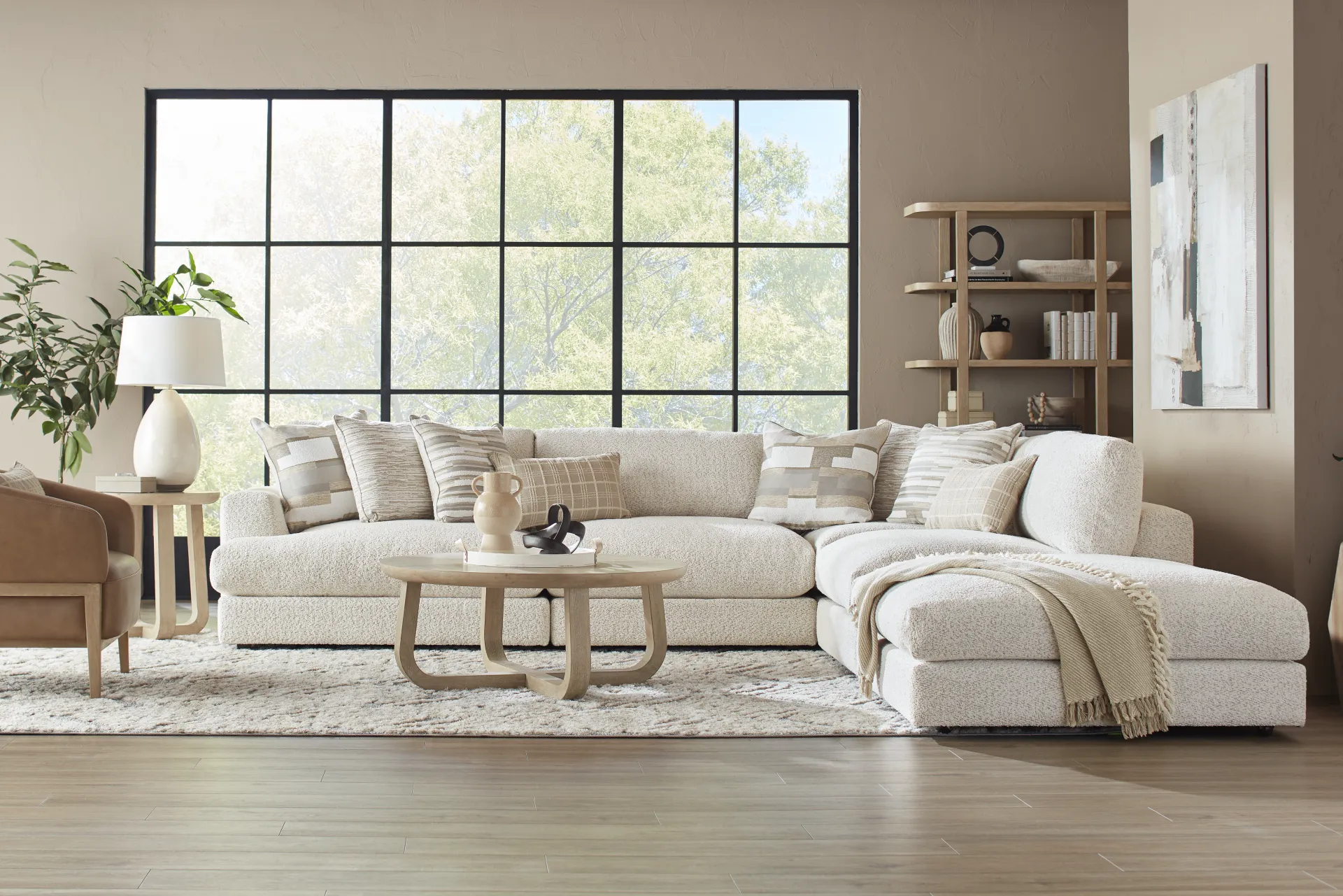 Montecito White 8 Pc Sectional Living Room - Image 1