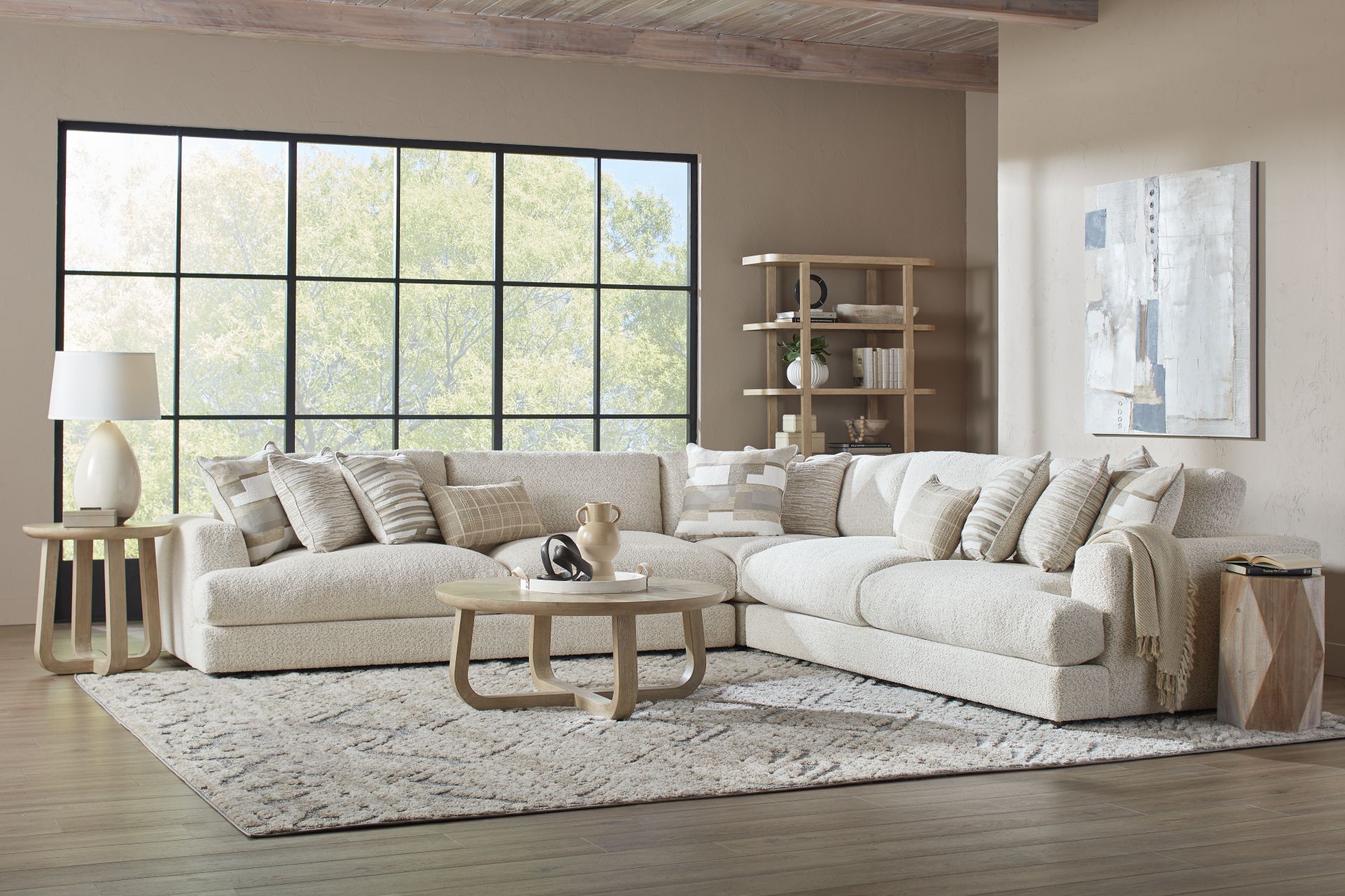 Montecito White 6 Pc Sectional Living Room - Image 1