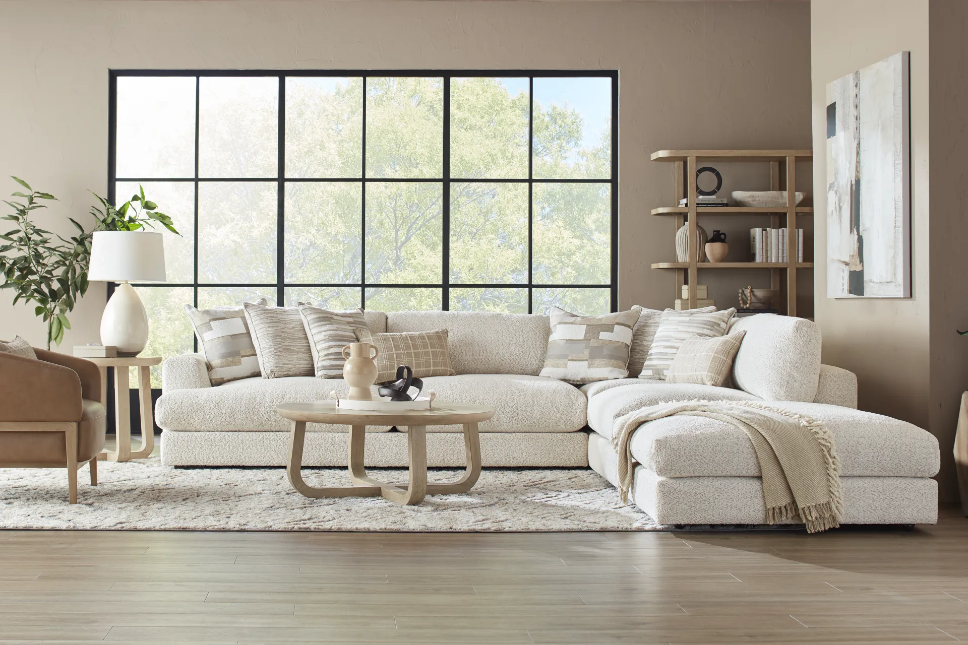 Montecito White 7 Pc Sectional Living Room - Image 1