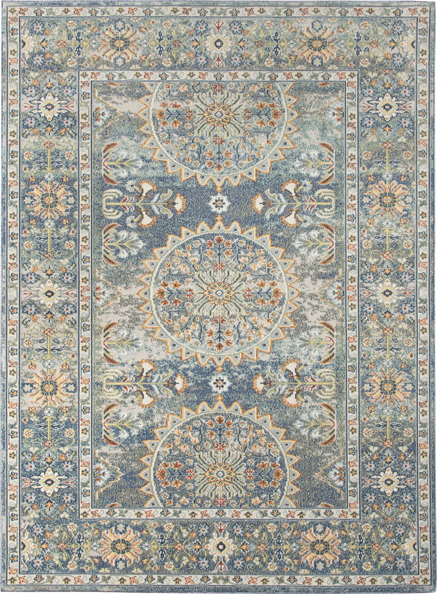 Pilvons Blue 7'9 x 9'9 Indoor/Outdoor Rug - Image 1