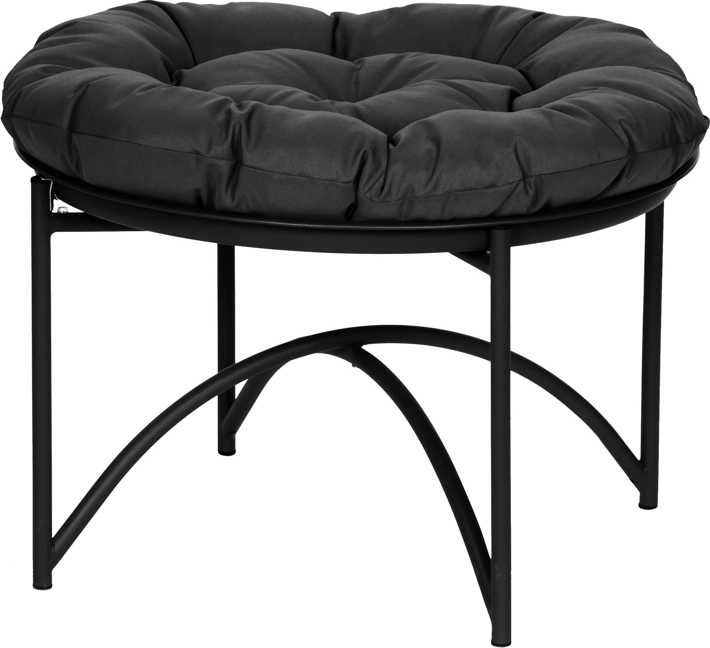 Outdoor Sanrevelle Black Ottoman - Thumbnail - Image 1