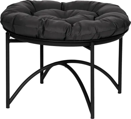 Outdoor Sanrevelle Black Ottoman